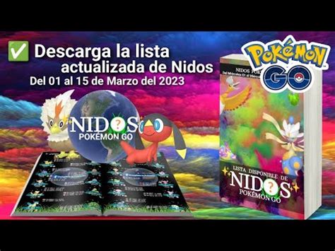 Descarga la lista actualizada de Nidos 1 Pokémon Go Marzo 2023