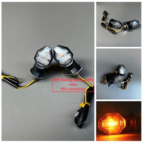 Pcs Pair Mini Universal Motorcycle Led Turn Signal Indicators Light