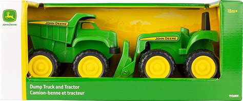 John Deere 6'' Dump Truck & Toy Tractor With Loader Construction ...