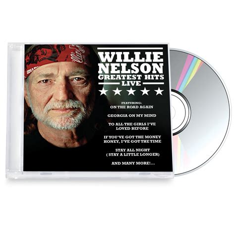 Country Music Legend Willie Nelson Greatest Hits Live CD Walmart