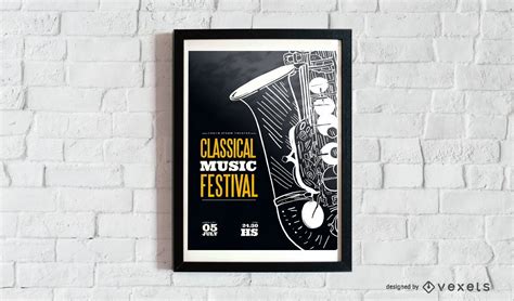 Descarga Vector De Cartel De M Sica Cl Sica De Saxof N