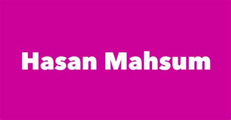 Hasan Mahsum - Spouse, Children, Birthday & More