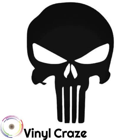 6 Large Punisher Skull Vinyl Decal Sticker You Pick The Color And Free Shipping