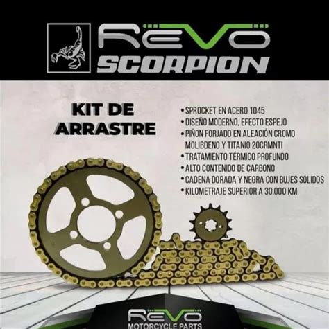 Kit Arrastre Revo Scorpion cadena Gx Rtr160 Apache Envío gratis