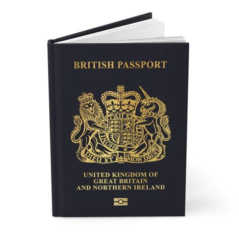 New British Passport Hardcover Journal Notebook Best T For United