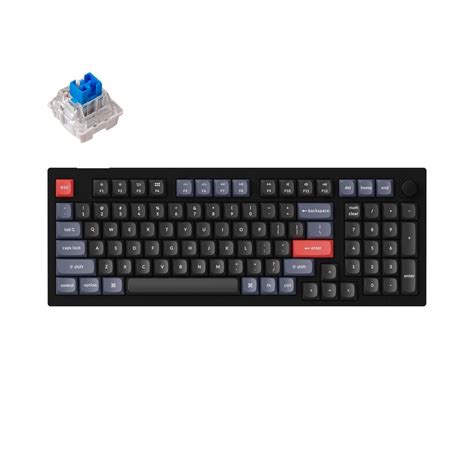Keychron V5 Knob QMK Mechanical Keyboard Carbon Black 96 Layout Wired RGB Hot Swap QMK