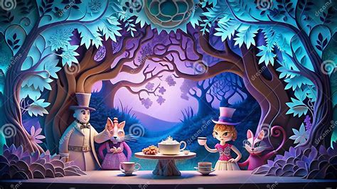 Alices Adventures In Wonderland A Stunning Paper Cut Diorama Featuring