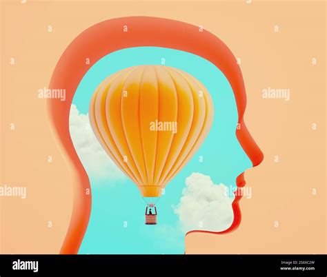 Abstract Head On Hot Air Balloon Self Development And Growth Mindset