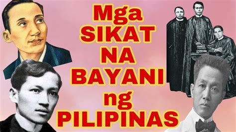 Mga Sikat Na Bayani Ng Bansang Pilipinas Philippine History Youtube