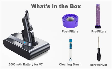 Rvacbos 21 6v 5 0ah Replacement Battery For Dyson V7 Compatible With Sv11 V7