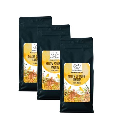 Kawa Ziarnista Brazylia Yellow Bourbon Barinas Arabica Kawuszka