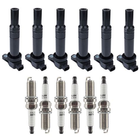 6x Ignition Coils 6x Iridium Spark Plugs For 2007 2010 Kia Optima 2