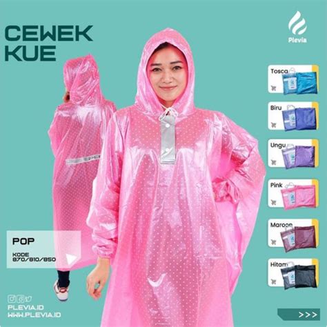 Jual Jas Hujan Ponco Lengan Plevia Polkadot Shopee Indonesia