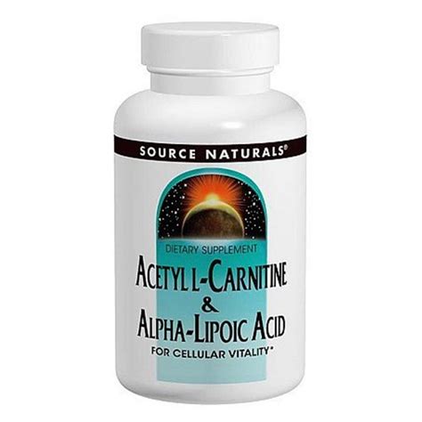 Source Naturals Acetyll Carnitine Alpha Lipoic Acid Mg Tabs