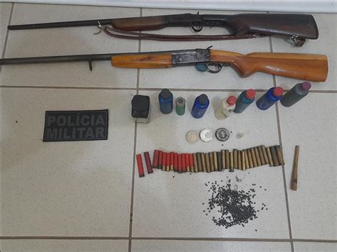 Polícia Militar apreende espingardas e prende homem em Eliseu Martins