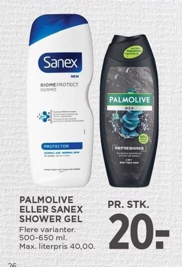 Palmolive Eller Sanex Shower Gel Tilbud Hos Meny