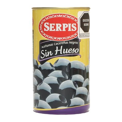 Aceitunas Serpis Cacere As Negras Sin Hueso G Walmart