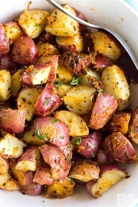Garlic Parmesan Roasted Red Potatoes With Video • Bread Booze Bacon