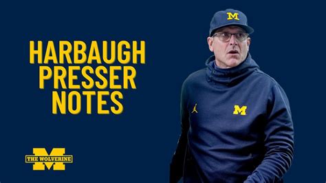 The Wolverine Shares Their Notes From Jim Harbaughs Press Conference Burgergate And More I