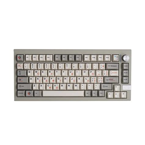 Clavier M Canique R Tro 9009 Grec Gris Et Blanc Touches 136 Pr Dire PBT