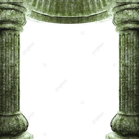 Columnas De Piedra De Vector Y Religión Sólida Romana De Arco Vector