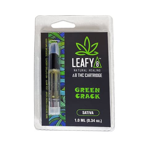 Delta 8 Thc Vape Cartridge Green Crack Leafy8 Delta 8 Thc And Hhc Brand