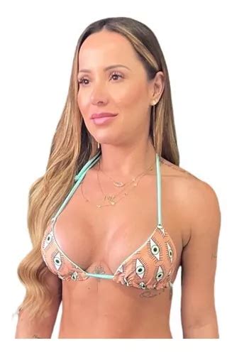 Top Avulso De Bikini Cortininha Em Olho Grego Resort Mercadolivre