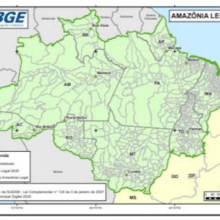 Mapa da Amazônia Legal Fonte IBGE 2021b Download Scientific Diagram