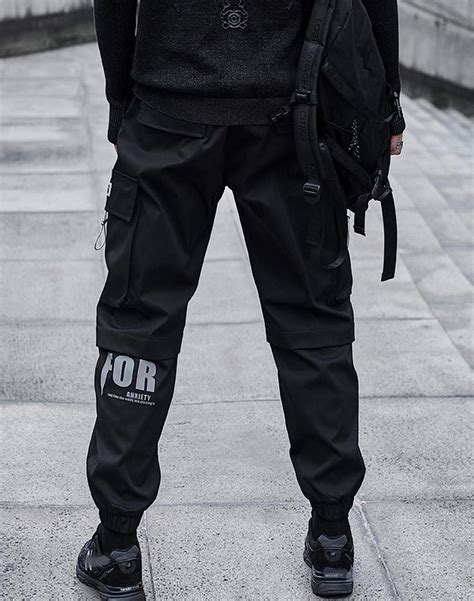 Qin Orianna Mens Jogger Pants Techwear Hip Hop Punk Harem Cargo Jogger