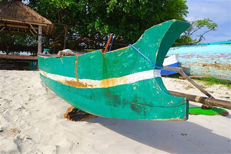 Traditional Indonesia Boat Stock Image Image Of Shore 267273055