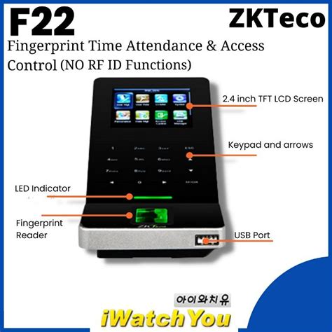 Zkteco F22 Fingerprint Time Attendance And Access Control No Rf Id