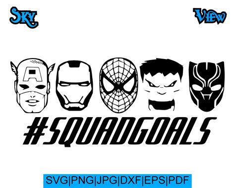 Avengers Squad Goals Svg Avenger Svg Digital Download Etsy