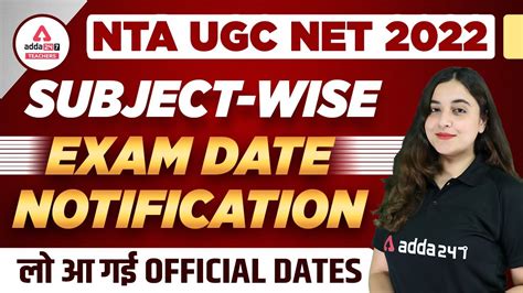 Nta Ugc Net Ugc Net Subject Wise Exam Date Notification