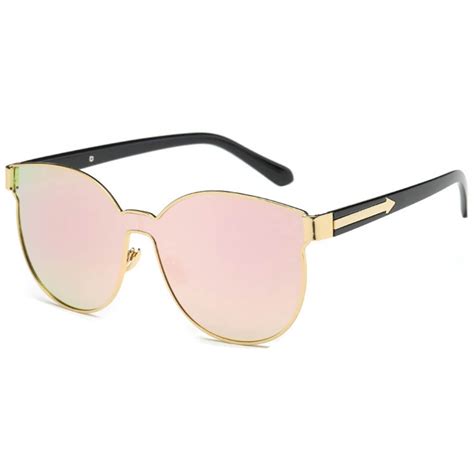 Owl Owl Eyewear Sunglasses 86036 C4 Women S Metal Fashion Black Gold Frame Fire Mirror Lens