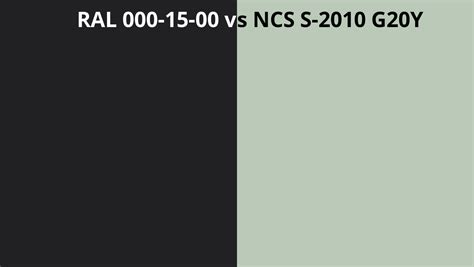 Ral 000 15 00 Vs Ncs S 2010 G20y Ral Colour Chart Uk