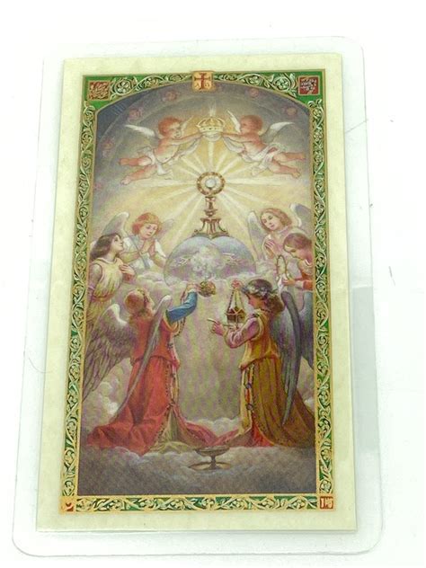 Prayer For Benediction Laminated Holy Card Plastic Covered Unique Catholic Ts