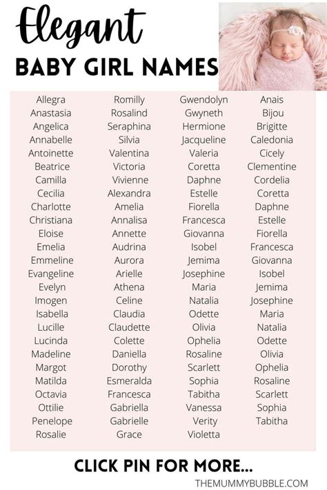 Elegant Baby Girl Names Baby Girl Names Baby Girl Names