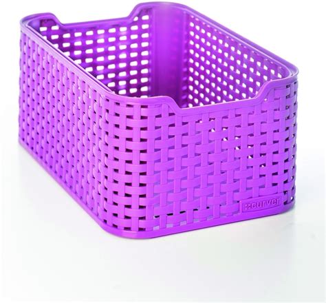 Úložný box RATTAN Style M fialový CURVER ONLINESHOP cz