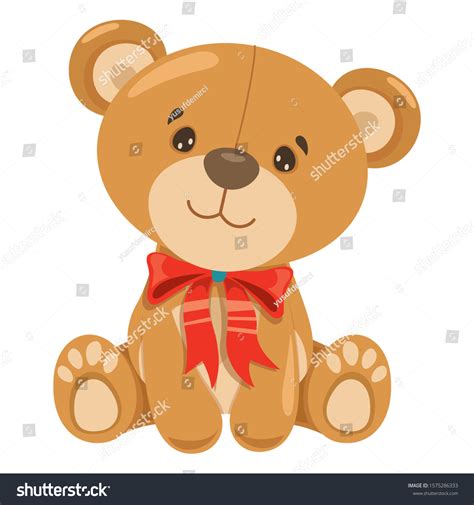 Little Funny Teddy Bear Cartoon Stock Vector (Royalty Free) 1575286333 ...