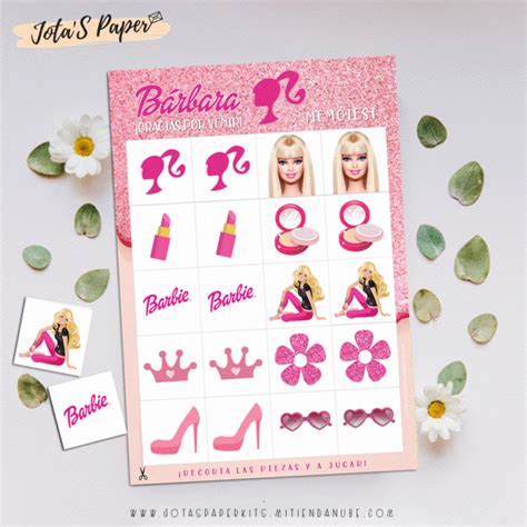 Juego De La Memoria BARBIE Jotas Paper Kits