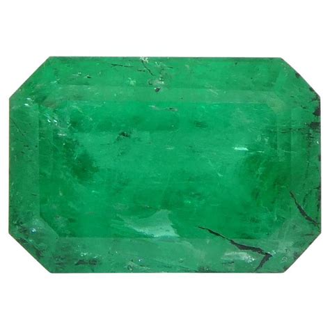 Gia Certified Ct Natural Colombian Green Emerald Square Cut