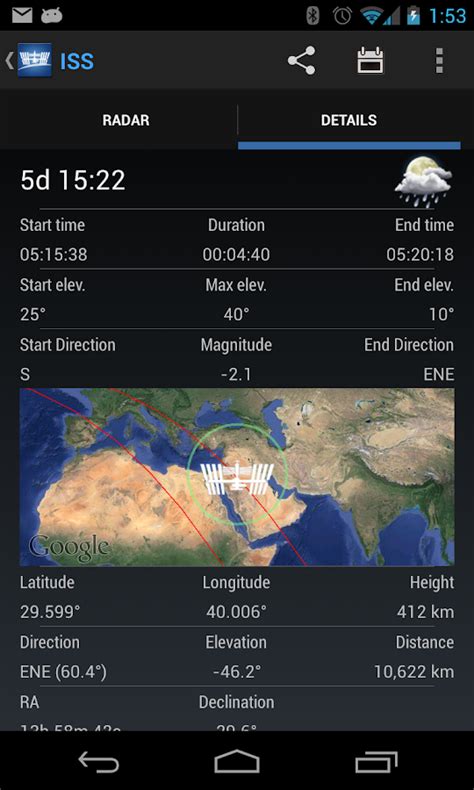 Iss Detector Satellite Tracker Android Apps On Google Play