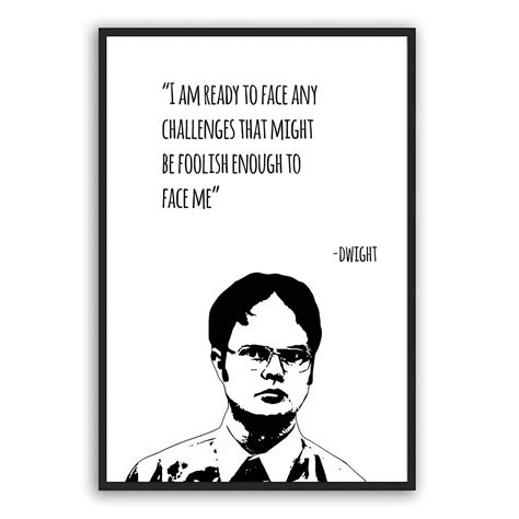 The Office Dwight Schrute Poster Dwight Poster Motivational Quote