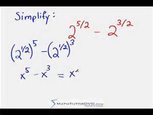 Fractional Exponents Simplification Example - YouTube