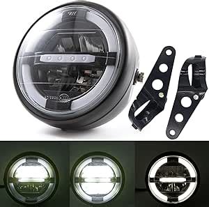 Duilu Universal Inch Halo Motorcycle Led Headlight With Mounting