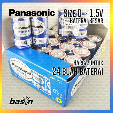 Baterai Panasonic D Prima Blue 24 BUAH R20 Battery Baterai Besar