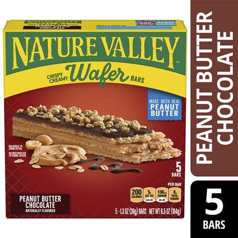 Nature Valley Wafer Bars Peanut Butter Chocolate 1 3 Oz 5 Ct