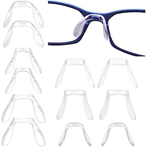 6 Styles 24pcs U Shaped Eyeglasses Nose Pads Bridge Plastic Anti Slip