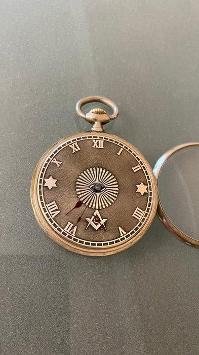 Omega Antique Masonic Silver Dial Pocket Watch No Catawiki