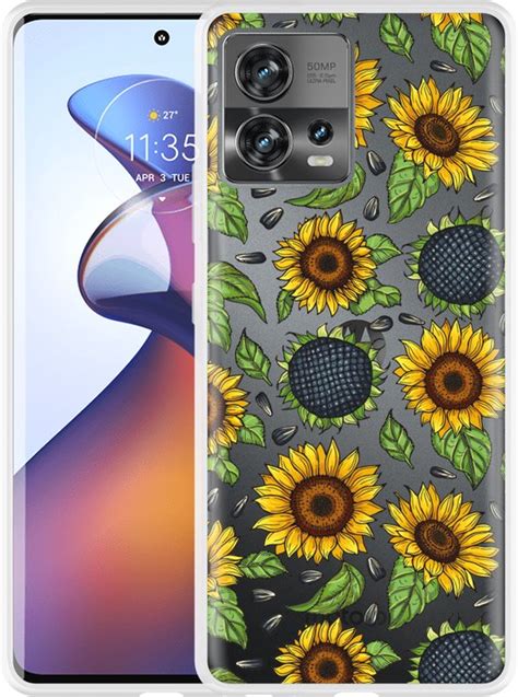 Motorola Edge Fusion Hoesje Sunflowers Designed By Cazy Bol